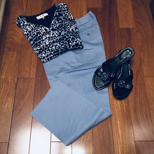 Talbots Curvy Fit Wedgwood Blue Ankle/Crop Pants